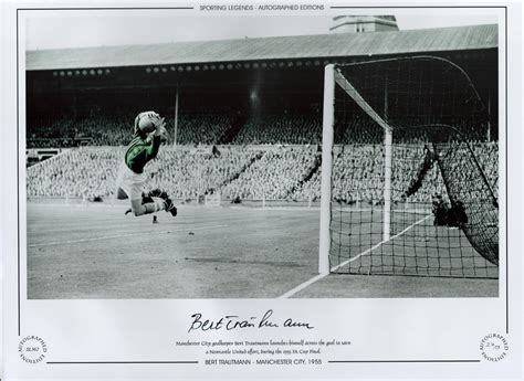 Bert Trautmann Signed 16 x 12 Colourised Autograph Editions, Limited Edition Print. Print shows ...