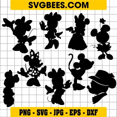 Disney minnie mouse silhouette SVG - SVGbees