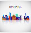 Liverpool skyline silhouette Royalty Free Vector Image