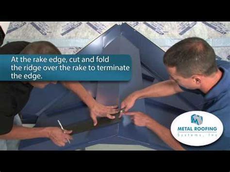 How to flash Metal Roofing Systems Ridge Installation - YouTube