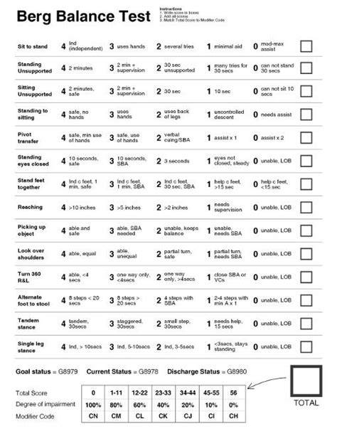 The Therapy Share. The Fastest Berg Balance to Gcode Evaluation Form Pediatric Occupational ...