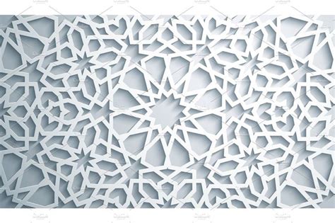 Islamic ornament vector , persian motiff . White background . Light 3d ramadan islamic round ...