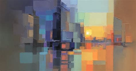 Abstract Landscape Paintings Capture Energetic Cityscapes