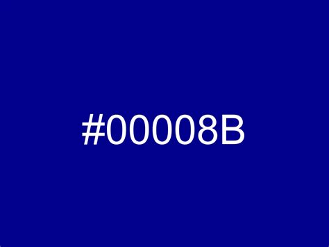 Darkblue color (Hex 00008B)