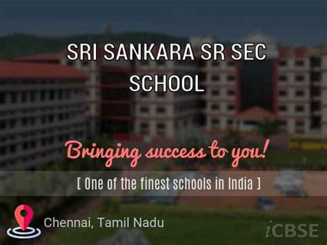 Sri Sankara Sr Sec School, Chennai - Reviews, Fees, Admissions and ...