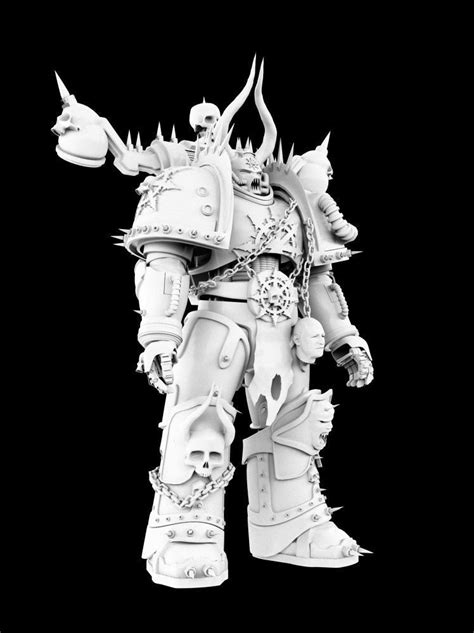 warhammer chaos space marine 3d model rigged max fbx stl 3 | Warhammer ...