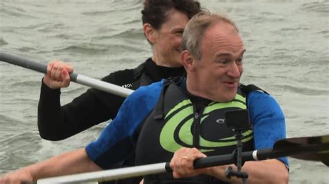 Lib Dem leader Sir Ed Davey goes kayaking during visit to Sandbanks | UK News | Sky News