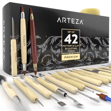 Pottery and Clay Sculpting Tools - Set of 42 | ARTEZA