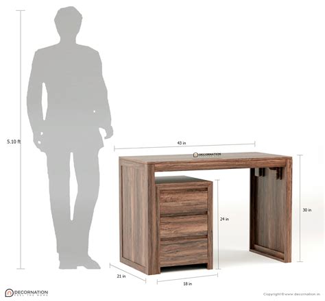 Christopher Solid Wood 3 Drawer Storage Computer Table - Decornation