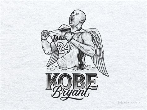 Kobe Bryant Tribute Portrait Illustration by Scotty Russell on Dribbble