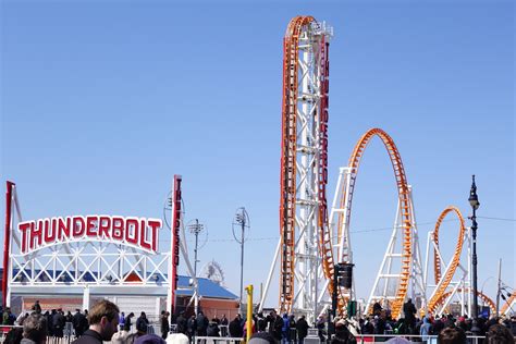 Thunderbolt Roller Coaster In The Coney Island Luna Park In Brooklyn ...