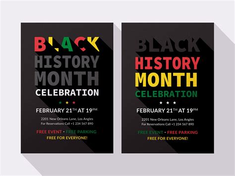 Black History Month Vector Flyer Templates 271042 Vector Art at Vecteezy