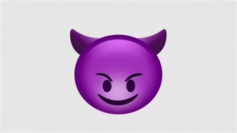 Smiling Face With Horns Animated Emoji. | Stock Video | Pond5