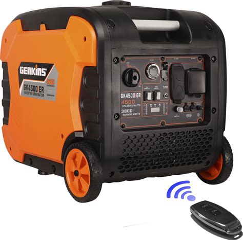 Genkins 4500 Watt Portable Inverter Generator Quiet Operation True 30 Amp RV Camping Ready ...