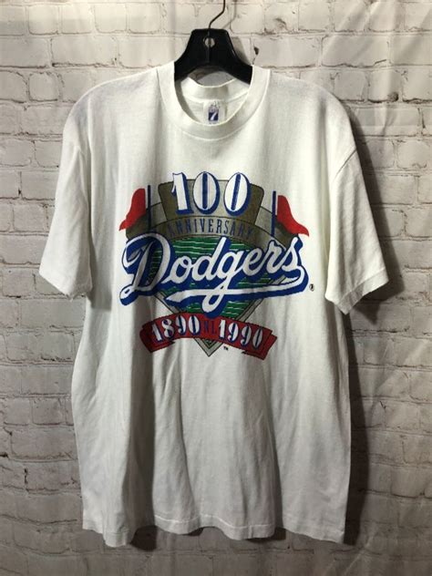 T-shirt Dodgers 1890 To 1990 100 Year Anniversary | Boardwalk Vintage