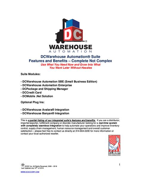 DC Warehouse and Supply Chain Automation for Distributors & Manufacturers