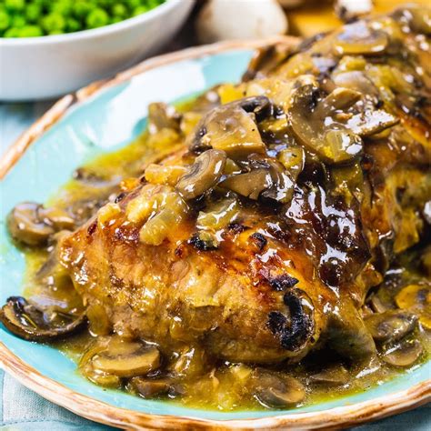 Roasted Pork Loin with Mushroom Gravy - Spicy Southern Kitchen