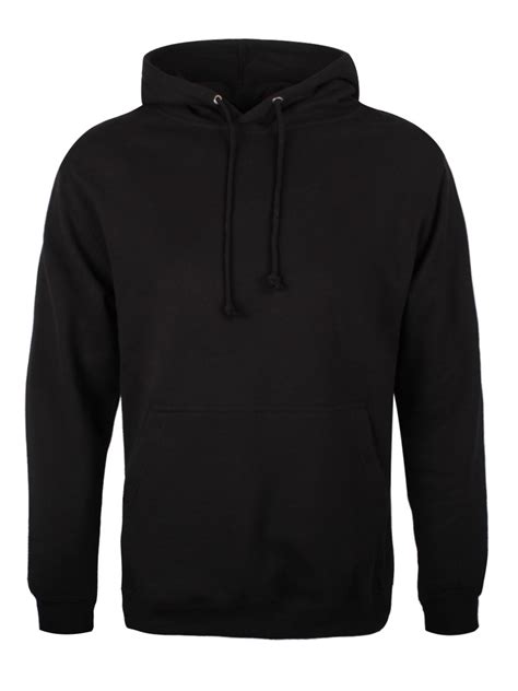 Plain Hoodie - Black Pullover Mens S 36-38" | eBay