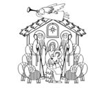 Nativity scene coloring page - Coloringcrew.com