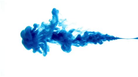 Blue Ink In Water.Creative Slow Motion. On A White Background. Stock Footage Video 11293037 ...