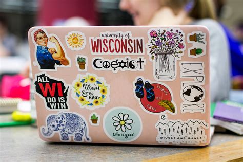 UW students’ laptop stickers show off their personalities