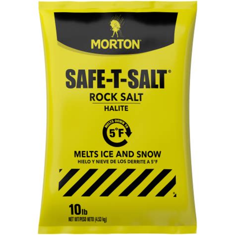 Morton Safe-T-Salt -Driveway Rock Salt For Snow and Ice Melt, 10 lb - Fred Meyer