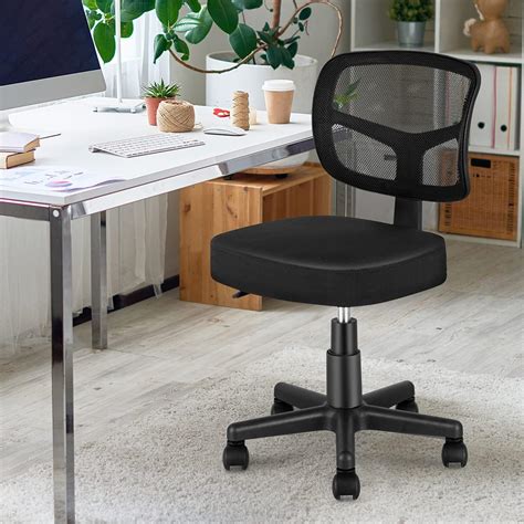 Buy Armless Task Office Chair,MOLENTS Small Desk Chair with Mesh Lumbar ...