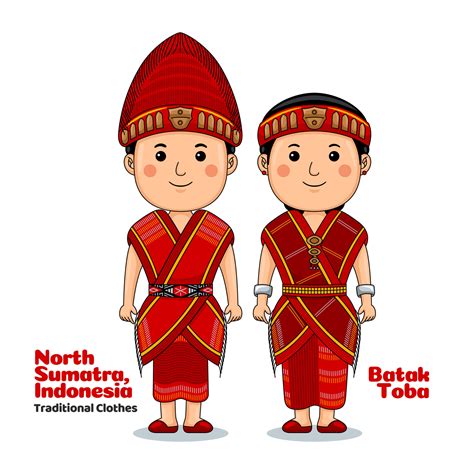 Couple wear Batak Toba, North Sumatra, Indonesian Traditional Clothes 17396885 Vector Art at ...