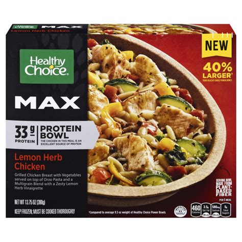 Save on Healthy Choice Max Protein Bowl Lemon Herb Chicken Order Online Delivery | Stop & Shop