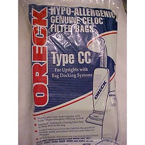 Oreck Vacuum Bag Type Cc Fits Oreck Bagged 8 / Pack - Walmart.com ...