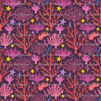 coral reef pattern wallpaper - kostolom3000 - Spoonflower