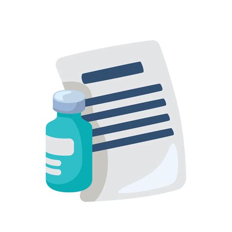 Medicine bottle with document. Vector design 38049989 Vector Art at ...