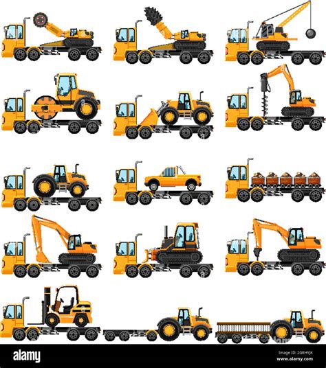 Different types of construction trucks Stock Vector Image & Art - Alamy