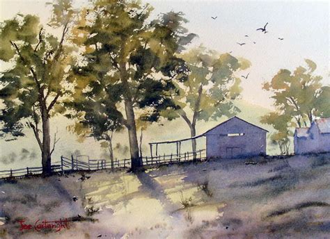 Free watercolor painting landscape demonstrations: How to watercolour