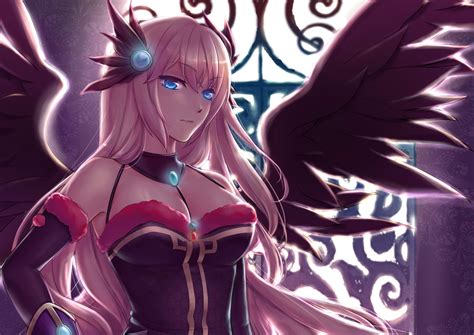 Online crop | pink haired female anime character with wings HD wallpaper | Wallpaper Flare