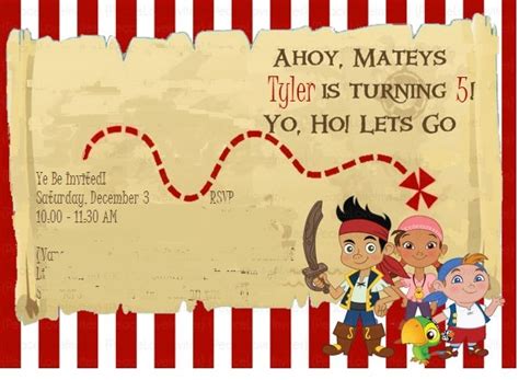 Alayna's Creations: 31 Days: Day 23 - Pirate Party Invitations