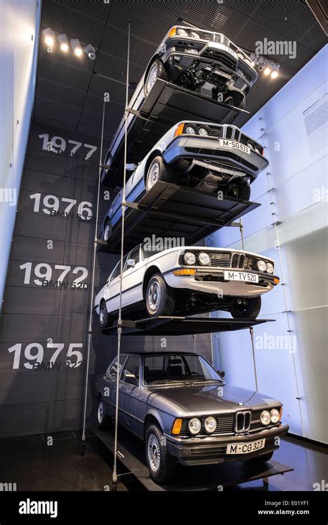 Display of BMW cars at BMW Museum in Munich Germany Stock Photo - Alamy