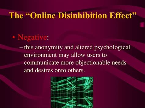 Online Disinhibition Effect: This form of behaviour results in people feeling less inhibited ...