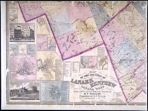 Perth & District Historical Society - 1863 Map of Lanark County - west side