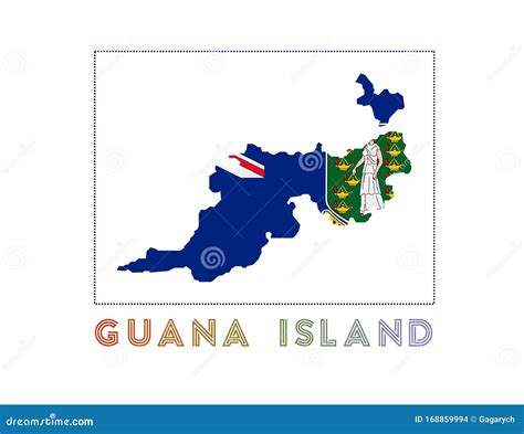 Guana Island Logo. Map of Guana Island with. Stock Vector - Illustration of america, globe ...