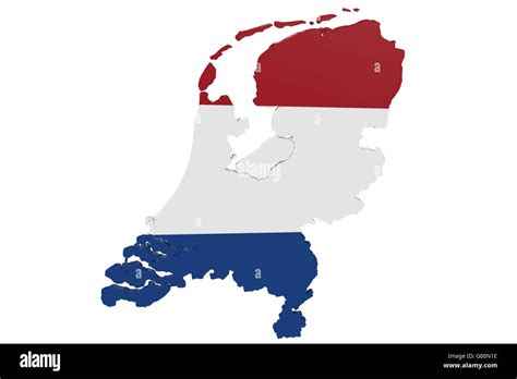 Dutch Flag Map Stock Photo - Alamy