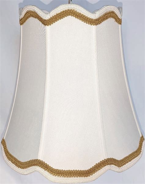 V Notch Bell Drum Silk Lamp Shade w/Braided Trim | Lamp Shade Pro