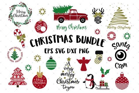 Christmas SVG Bundle - 162 designs for Cricut and Silhouette | Christmas svg files, Christmas ...