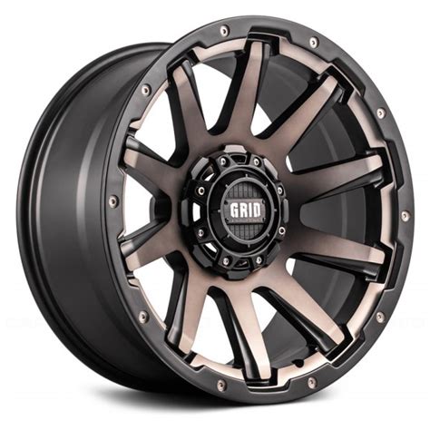 GRID OFF-ROAD® GD5 Wheels - Matte Black with Bronze Face Rims