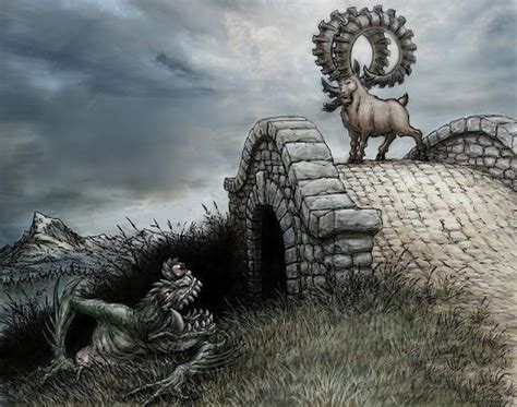 Greg Luzniak | Billy goats gruff, Fairytale illustration, Goats