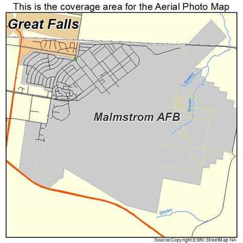 Aerial Photography Map of Malmstrom AFB, MT Montana