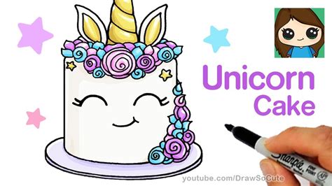 How to Draw a Unicorn Cake Easy