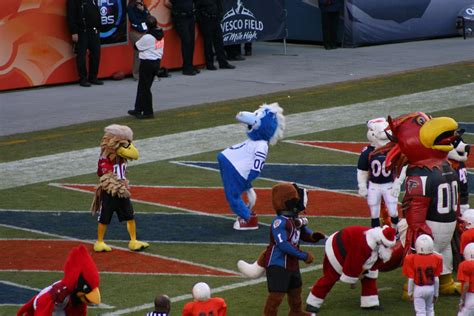 Mascots | Playing a pretend football game against a pee-wee … | Flickr