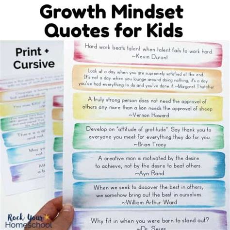 Growth Mindset Quotes for Kids - Rock Your Homeschool