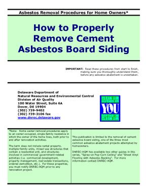 Fillable Online How to Properly Remove Cement Asbestos Board Siding - Delaware Fax Email Print ...